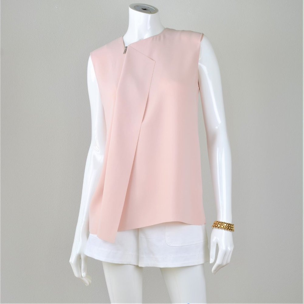 VINCE Sleeveless Zip Blouse